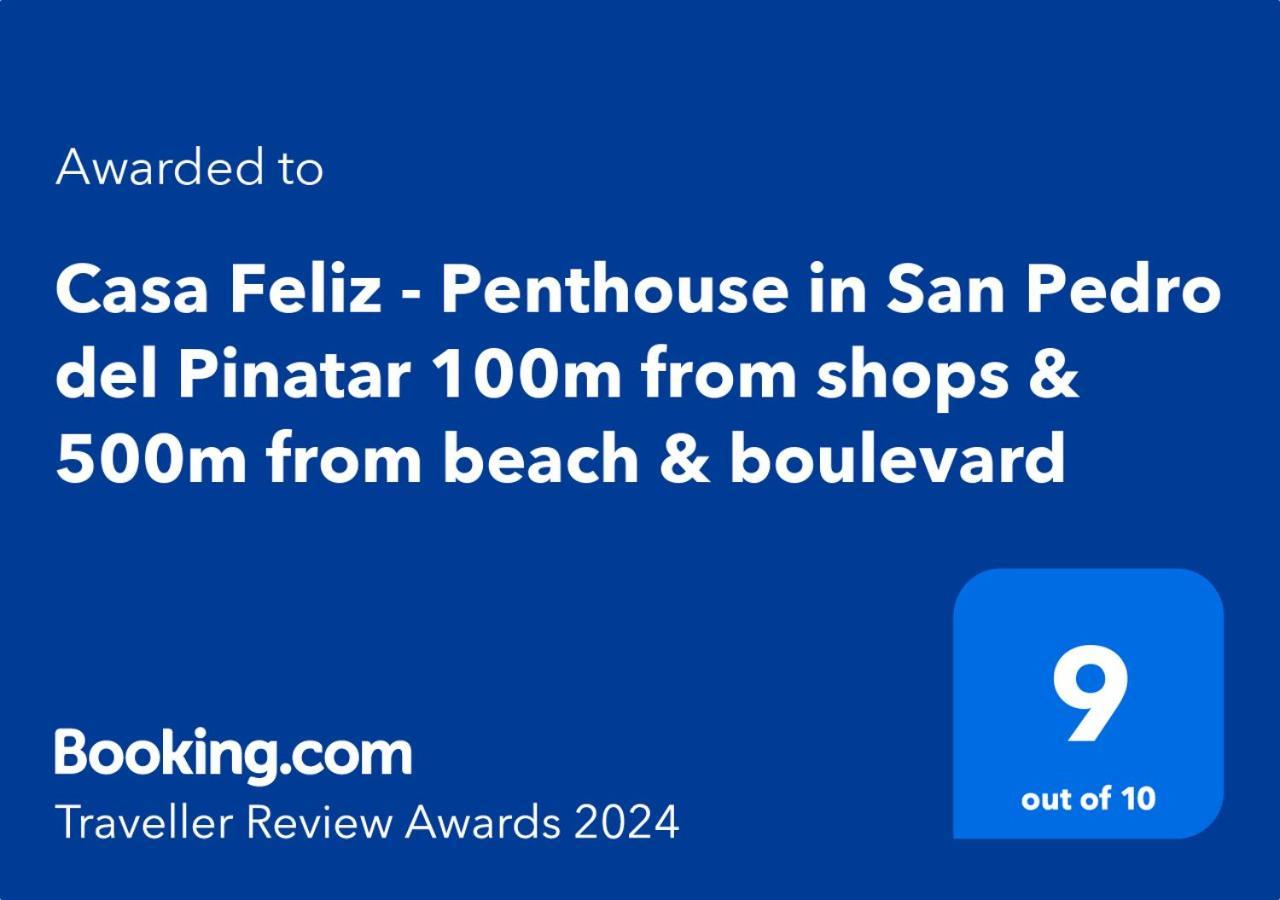 Casa Feliz - Penthouse In San Pedro Del Pinatar 100M From Shops & 500M From Beach & Boulevard Exteriör bild